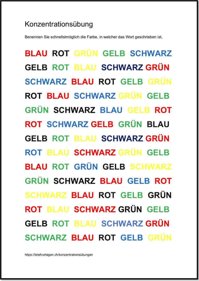 Download Konzentrationsübung “Farben und Worte”