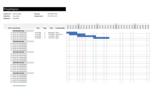 Gantt-Diagramm Excel-Vorlage