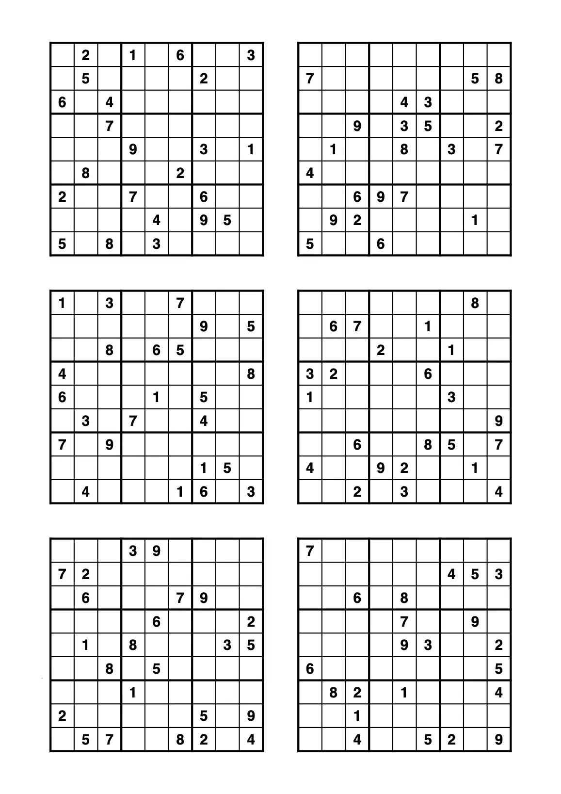 Sudoku zum Ausdrucken