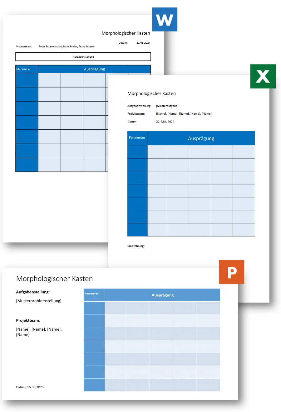 Morphologischer Kasten Vorlage